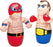 36" 2 Pack 3-D Bop Bag Masked Wrestler and Boxer - MMA Fighter Wrestling Kick Boxing Tackle Buddy Punching Bop Bag Fun Kids Indoor Outdoor Toy