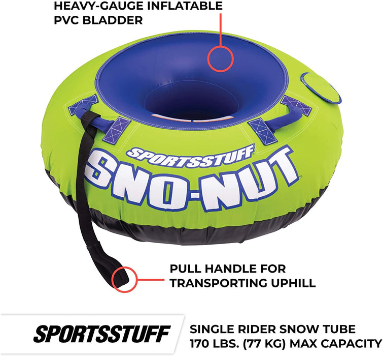 Sportsstuff Sno-Nut Inflatable Snow Tube/Sled with Ultra Durable Nylon Cover