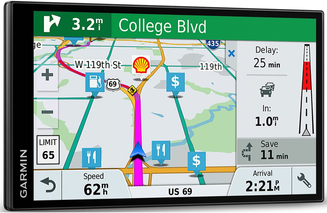 Garmin DriveSmart 61 NA LMT-S Advanced Navigation GPS w/Smart Features Mount Bundle