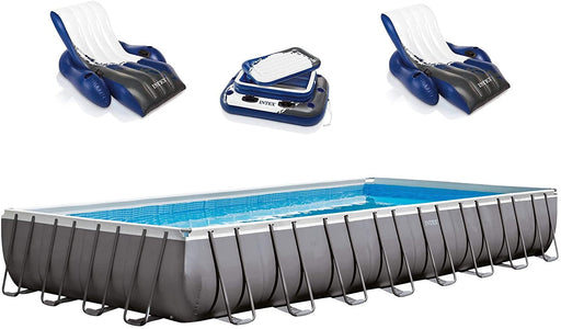 Intex 32ft x 16ft x 52in Ultra Pool w/ Reclining Loungers & Mega Chill Cooler