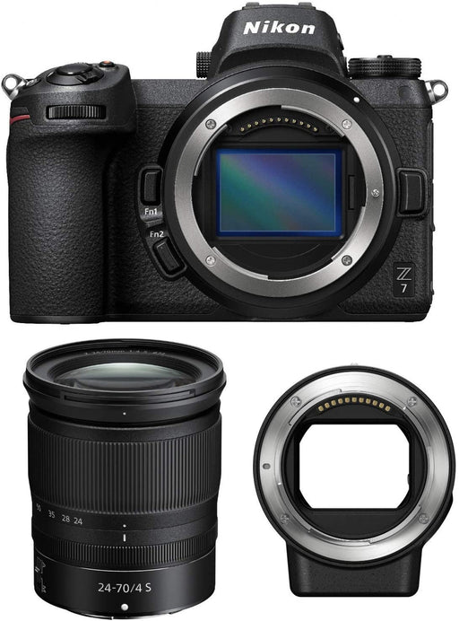 Nikon Z7 Mirrorless Digital Camera with 24-70mm Lens and Nikon FTZ Mount Adapter Bundle
