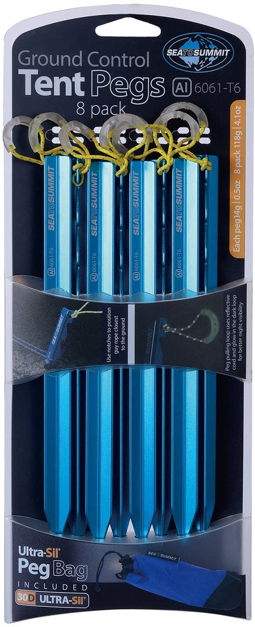 Sea to Summit Ground Control Tent Pegs (8PK) w/Ultra SIL Peg Bag