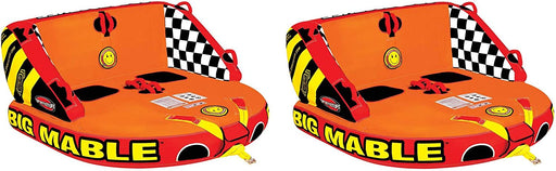 SportsStuff Inflatable Big Mable Sitting Double Rider Towable Boat Tube (2 Pack)