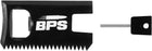 BPS Fiberglass Reinforced Nylon Surfboard Fins (2 Fins) Black Side Fins, FCS GL Style Fin Set with Wax Comb, Bottle Opener and Hex Key