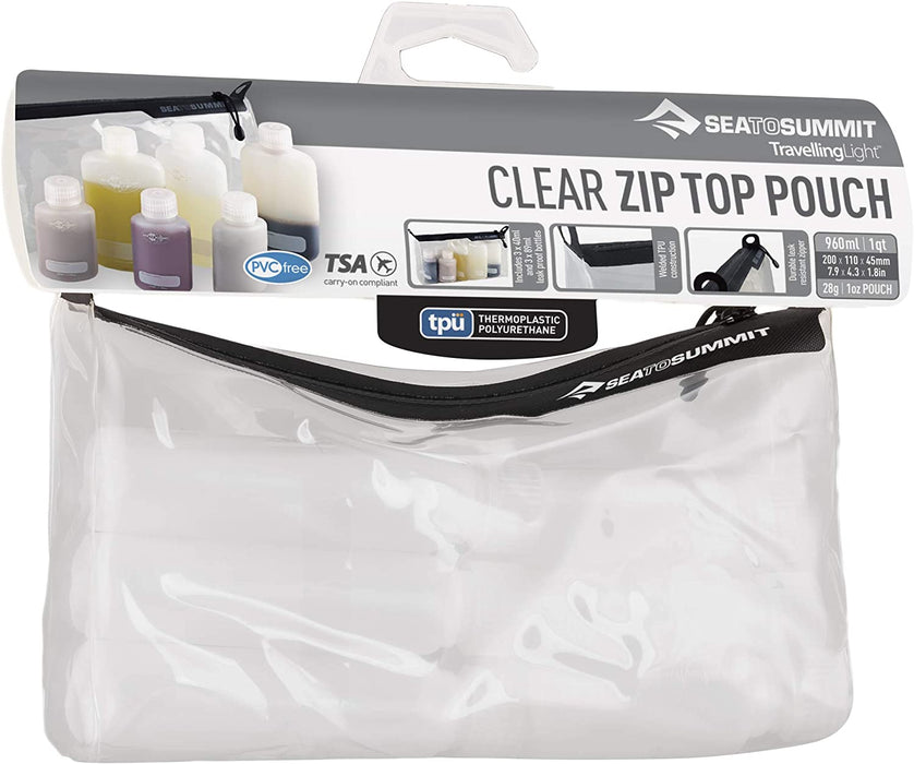 Sea to Summit TravellingLight TPU Clear Zip Top Pouch (Clear, 1 Quart)