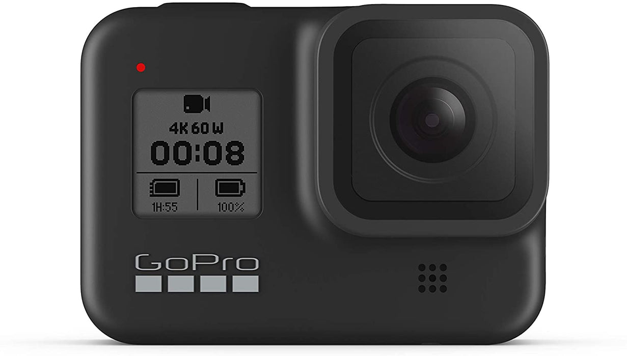 GoPro HERO8 Black Waterproof Action Camera with Touch Screen & GoPro Dual Battery Charger + Extra Battery Bundle