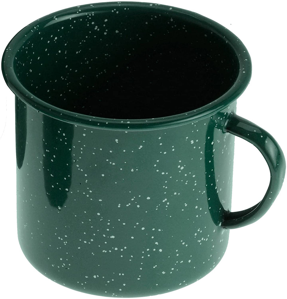 GSI Outdoors Deluxe Green Rimmed Enamelware 12 Ounce Cup
