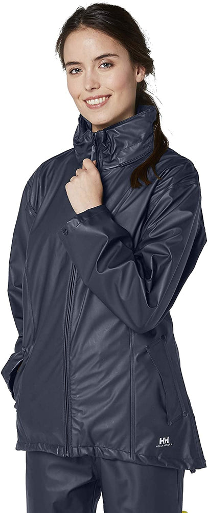 Helly Hansen Women's Voss Windproof Waterproof Rain Coat Jacket with Stowable Hood