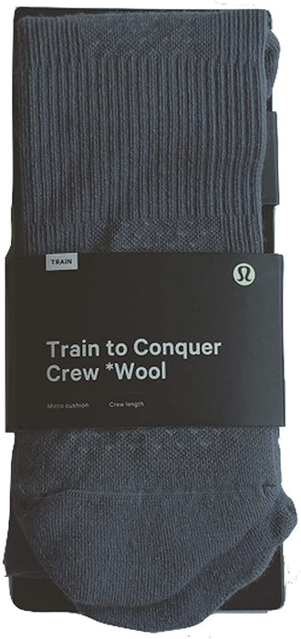 LULULEMON TRAIN TO CONQUER CREW WOOL - ASGY/CAST