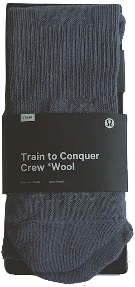 LULULEMON TRAIN TO CONQUER CREW WOOL - ASGY/CAST