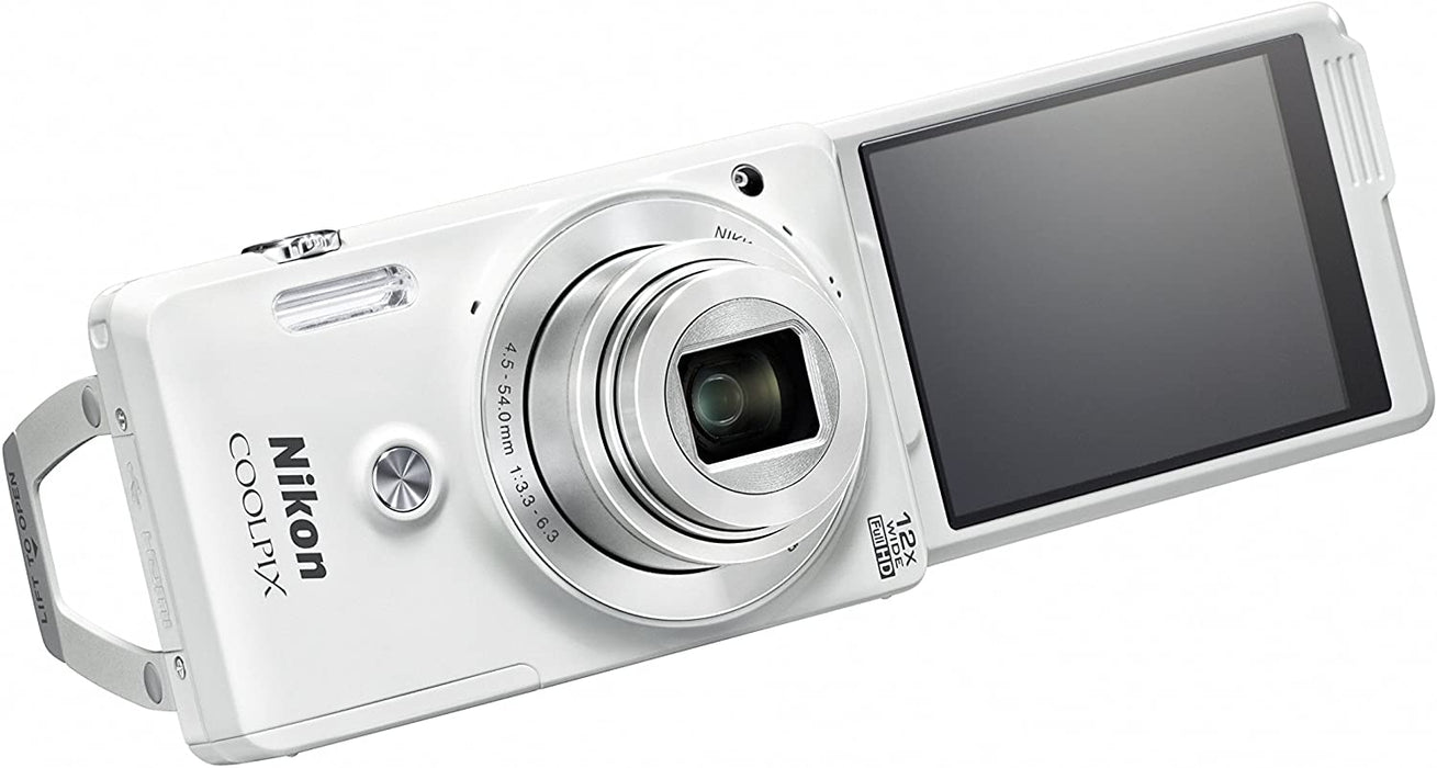 Nikon COOLPIX S6900 16MP Digital Camera with 12x Zoom, Natural White (International Version, No Warranty)