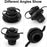 QUKRT 4 Pcs Boston Valve, One-Way Universal Fit Air Valve for Rubber Dinghy Raft Kayak Pool Boat Airbeds, Black