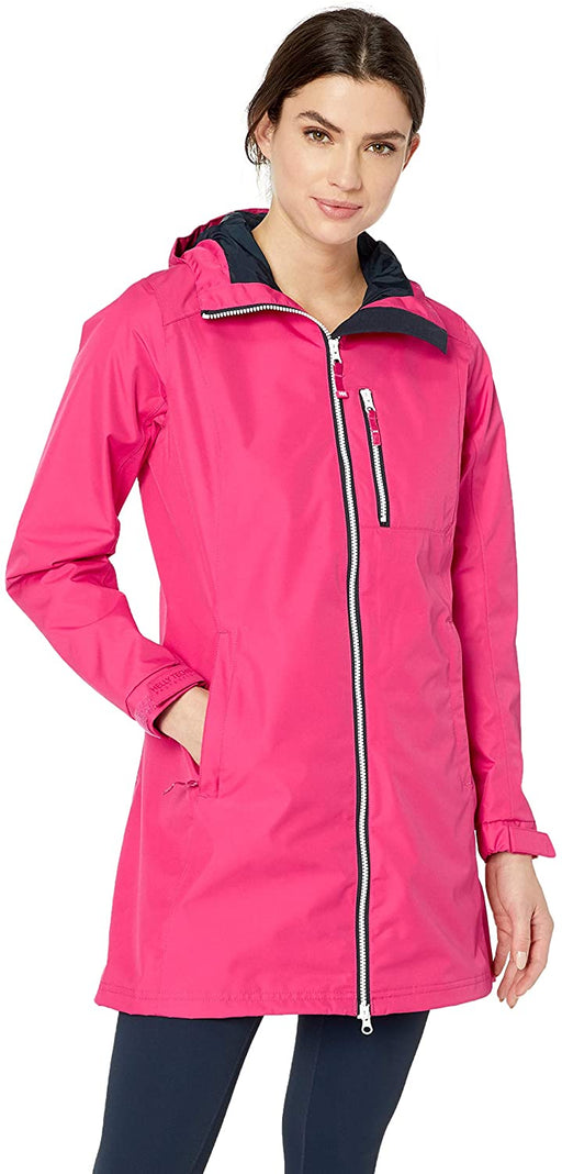 Helly-Hansen womens Long Belfast Waterproof Rain Jacket With Hood