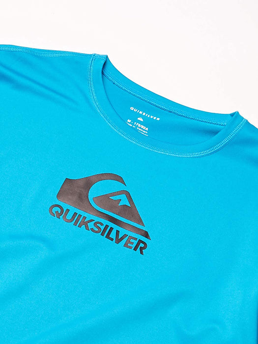 Quiksilver Men's Solid Streak Short Sleeve UPF 50+ Sun Protection Surf Tee Rashguard Swim Shirt
