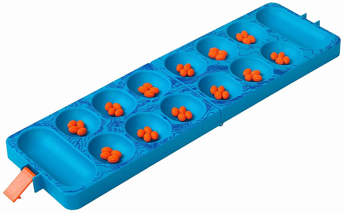 Outside Inside Backpack Mancala Game for Camping and Travel, Lightweight and Foldable