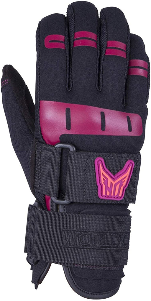 HO World Cup Womens Waterski Gloves Black/Pink Sz XL