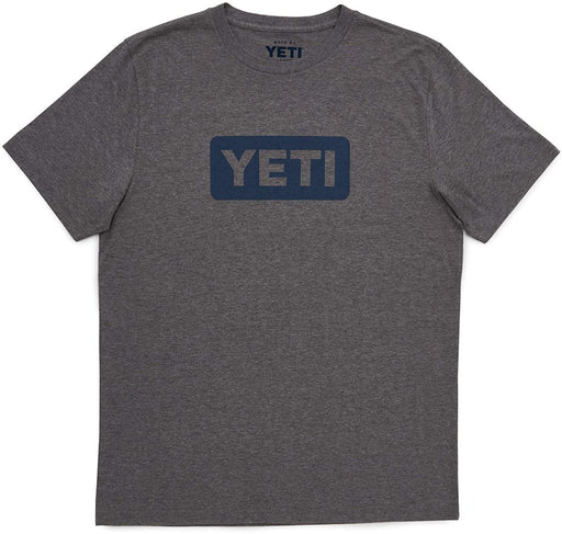 YETI Unisex Logo Badge Short Sleeve T-Shirt, Gray, X-Large