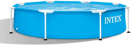 Intex 28205EH 8 X 20 Rust Resistant Strong Durable Steel Metal Frame Outdoor Backyard Circular Swimming Pool with Reinforced Sidewalls