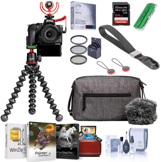 Nikon Z 50 Creator's Kit with Z 50 DX-Format Mirrorless Camera and Z DX 16-50mm f/3.5-6.3 VR Lens - Bundle with 64GB SDXC Card, Peak Camera Cuff Wrist Strap, Screen Protector, Mac Software, and More