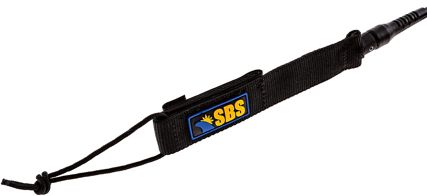 Santa Barbara Surfing SBS 10' Coiled SUP Leash - Guaranteed for Life - Premium Design for Flat & Open Water Stand Up Paddle Board