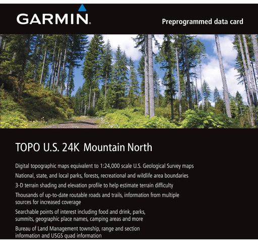 Garmin TOPO U.S. 24K - Mountain North microSD Card