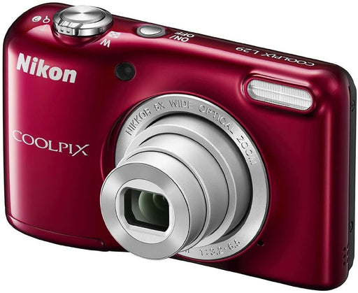 Nikon Coolpix L29 16.1 MP Point and Shoot Camera with 5x Optical Zoom (Red)