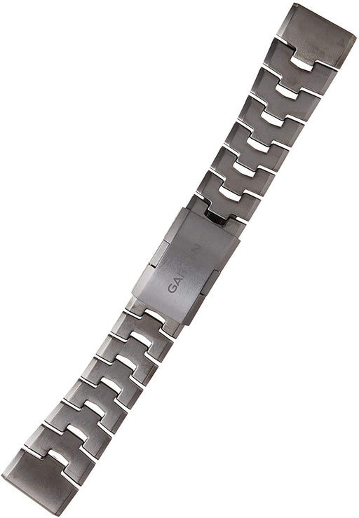 Garmin Quickfit 26 Watch Band, Vented Carbon Gray Titanium Bracelet