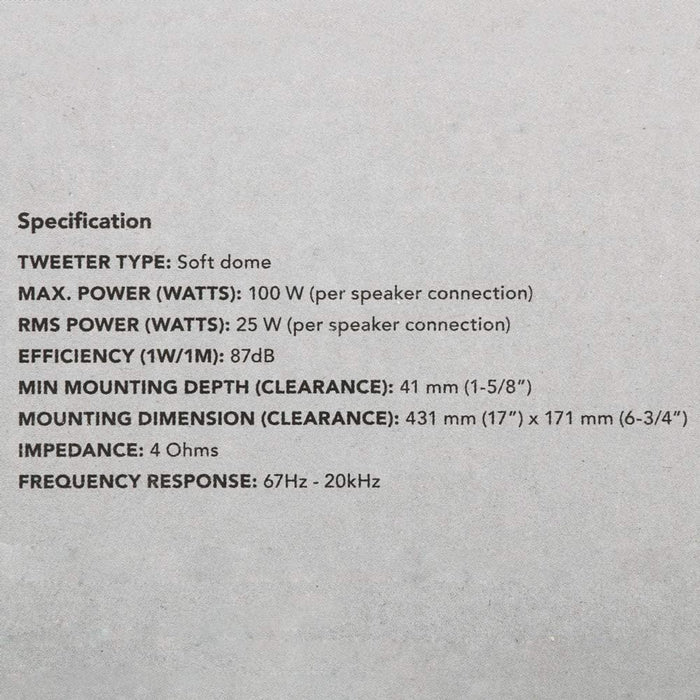 Garmin RV-FS402W, Fusion, 4" Component Flat Speaker, White (010-01790-00)