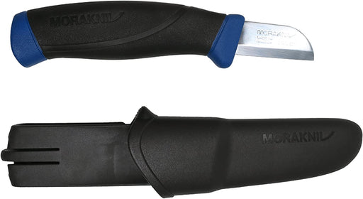 Morakniv Fixed-Blade Utility Knife with Short 1.69-Inch Stainless Steel Blade and Sheath, Black and Blue, Model:M-12798