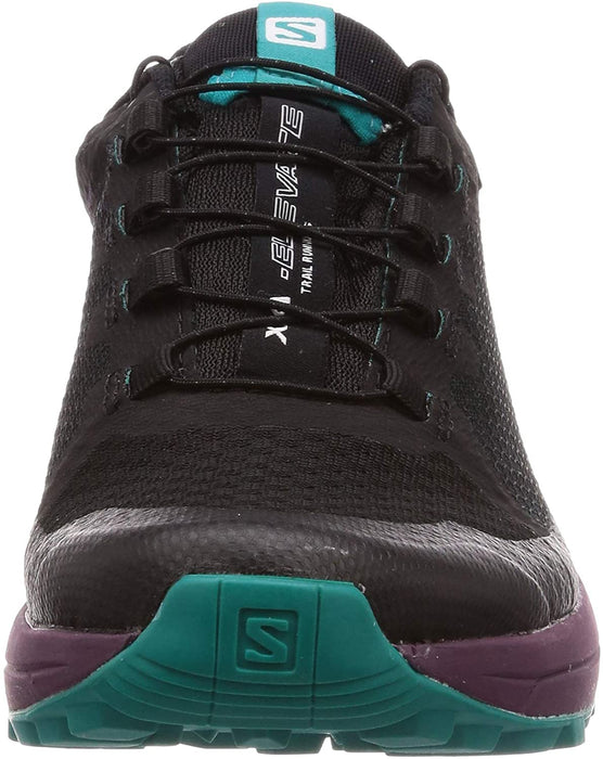 Salomon Women's XA Elevate GTX Trail Running Shoe, Black/Potent Purple/Tropical Green