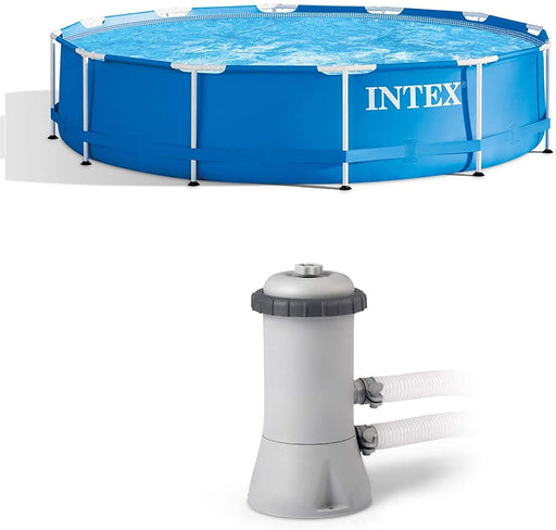 Intex 12Ft x 30In Swimming Pool & Intex 530 GPH Pool Cartridge Filter Pump