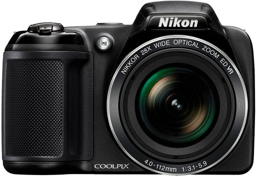 Nikon Coolpix L340 20.2 MP Digital Camera with 8GB Memory Card Bundle (28x Optical Zoom, 3.0-Inch LCD, 720P Video, Black, US Model)