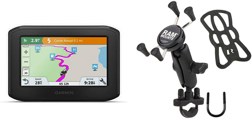 Garmin Zumo 396 LMT-S, Motorcyle GPS with RAM-B-149Z-UN7U X-Grip Zinc U-Bolt Mount 010-02019-00