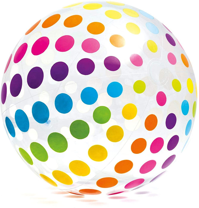 Intex Jumbo Inflatable Glossy Big Polka-Dot Colorful 42 Inch Giant Beach Ball