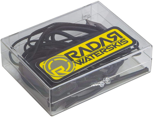 Radar Waterski Lace Lock Kit - Black (1 Pair lace - 1 Pair Bungee and Locks)