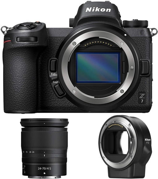 Nikon Z7 45.7MP FX-Format 4K Mirrorless Camera with NIKKOR Z 24-70mm f/4 + FTZ Mount Adapter