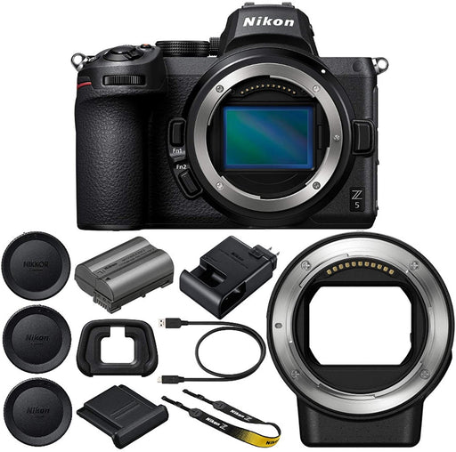 Nikon Z5 Mirrorless Digital Camera Body with Nikon FTZ Mount Adapter Bundle (2 Items)