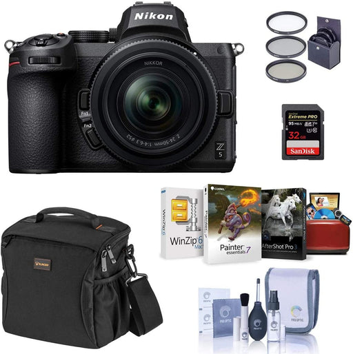 Nikon Z5 Full Frame Mirrorless Camera with 24-50mm Zoom Lens Bundle with 32GB SD Card, Bag, Corel Mac Software Kit and Accessories