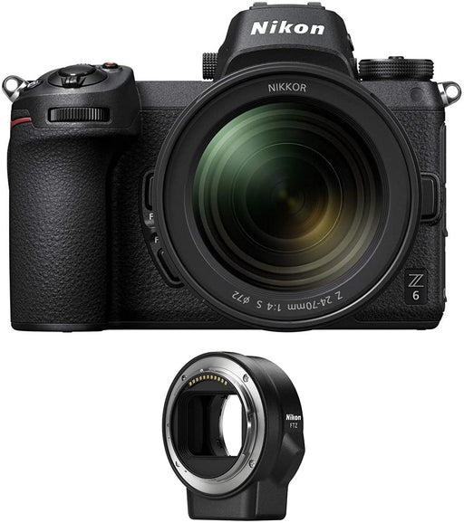 Nikon Z6 Mirrorless Camera with 24-70mm f/4 S Lens and Mount Adapter FTZ