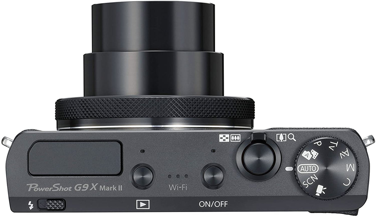 Canon PowerShot G9 X Mark II Compact Digital Camera w/ 1 Inch Sensor and 3inch LCD - Wi-Fi, NFC, Bluetooth Enabled (Black)