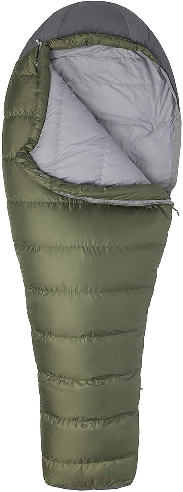 Marmot Ironwood 30 Long Mummy Lightweight Sleeping Bag, 30-Degree Rating, Bomber Green/Steel Onyx