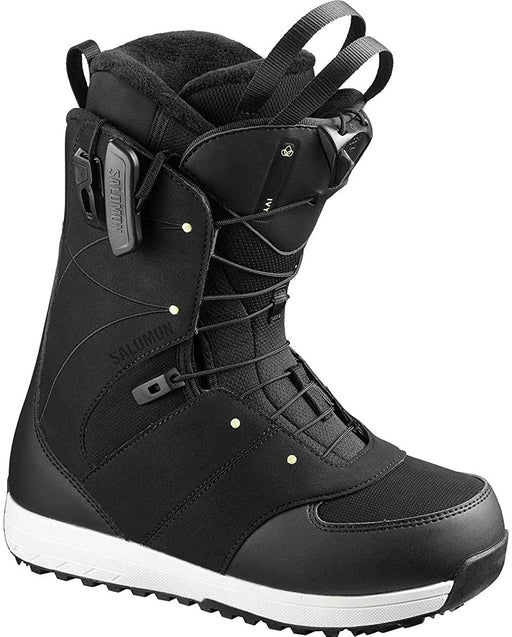 Salomon Ivy Snowboard Boots - Women's Black/Black/Pale Lime Yellow, 10.5