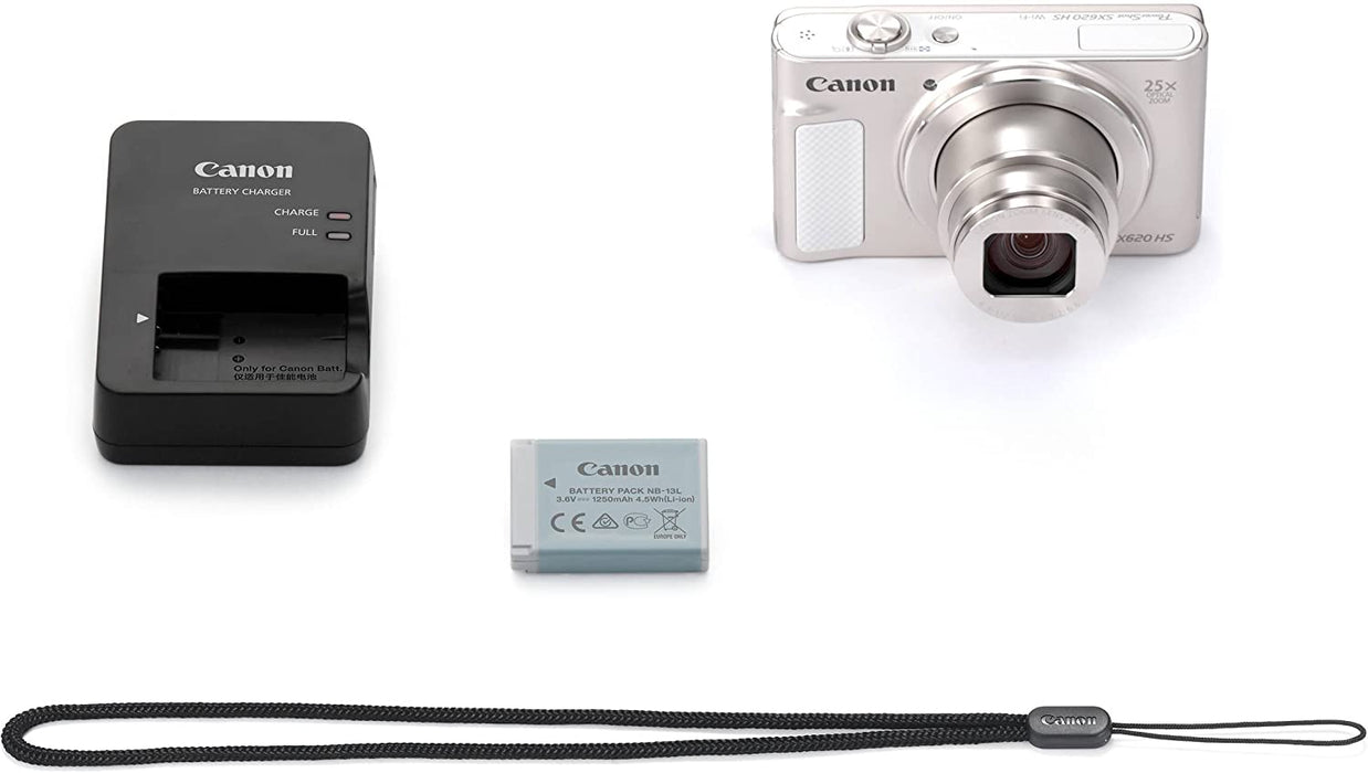 Canon PowerShot SX620 HS Digital Camera along with 32GB, Deluxe Accessory Bundle and Cleaning Kit