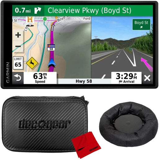 Garmin DriveSmart 55 & Traffic 5.5" Display GPS Navigator with Case and Mount Bundle