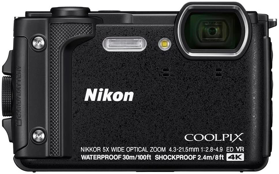 Nikon Coolpix W300 Point & Shoot Camera, Black - Bundle with 32GB SDHC Card, Camera Case, Spare Battery, Table Top Tripod, Compact Charger, Card Reader, Cleaning Kit, Software Package