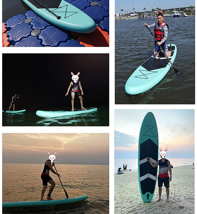 DANWJDP 320×76×15cm SUP Inflatable Stand up Paddle Board for Adult Beginners/Intermediate Max Load 150KG with Backpack, Leash, Paddle, Changing Mat & Waterproof Phone Case