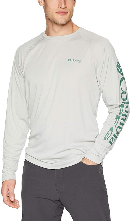 Columbia Mens Terminal Tackle Heather Long Sleeve Sun Shirt