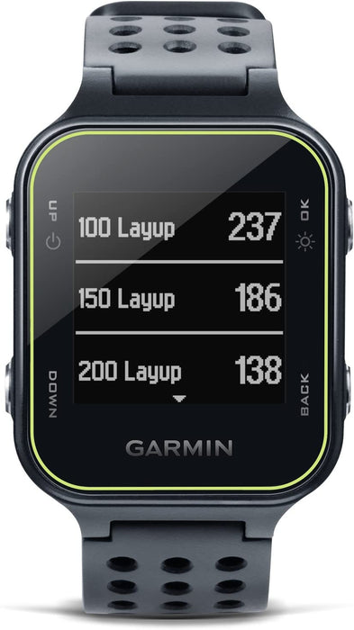 Garmin Approach S20, GPS Golf Watch with Step Tracking, Preloaded Courses, Slate