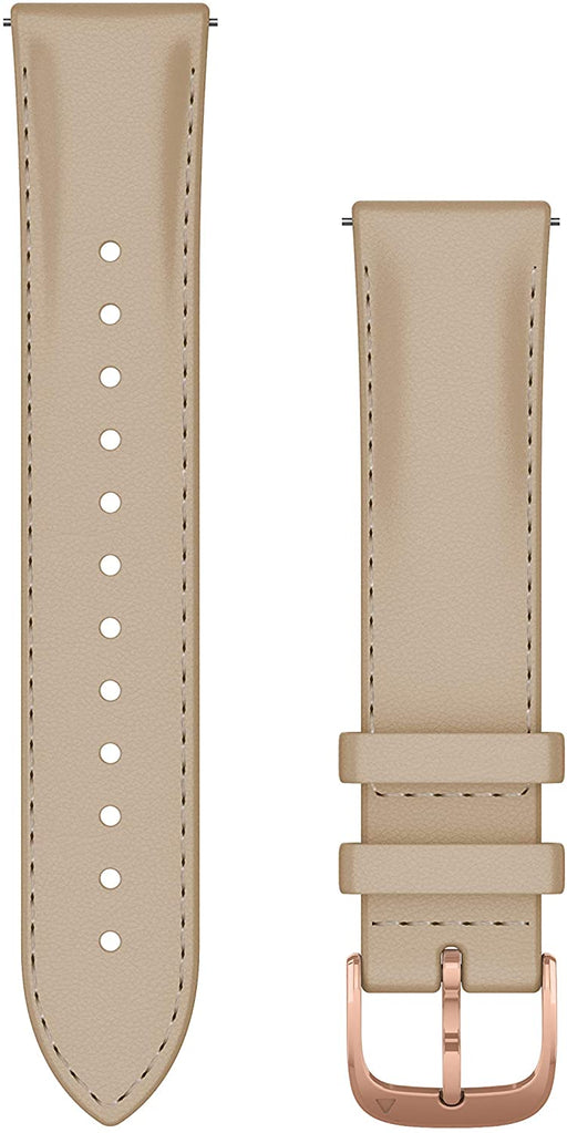 Garmin Quick Release Accessory Band 20 mm- Tan Leather, One-Size (010-12924-21)