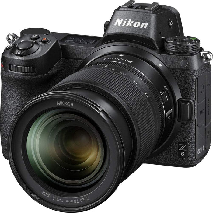 Nikon Z 6 Mirrorless Digital Camera with 24-70mm Lens and FTZ Mount Adapter Kit with Spare EN-EL15B Battery and Charger